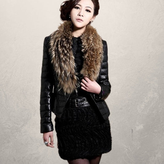 Autumn and winter faux fur short coat